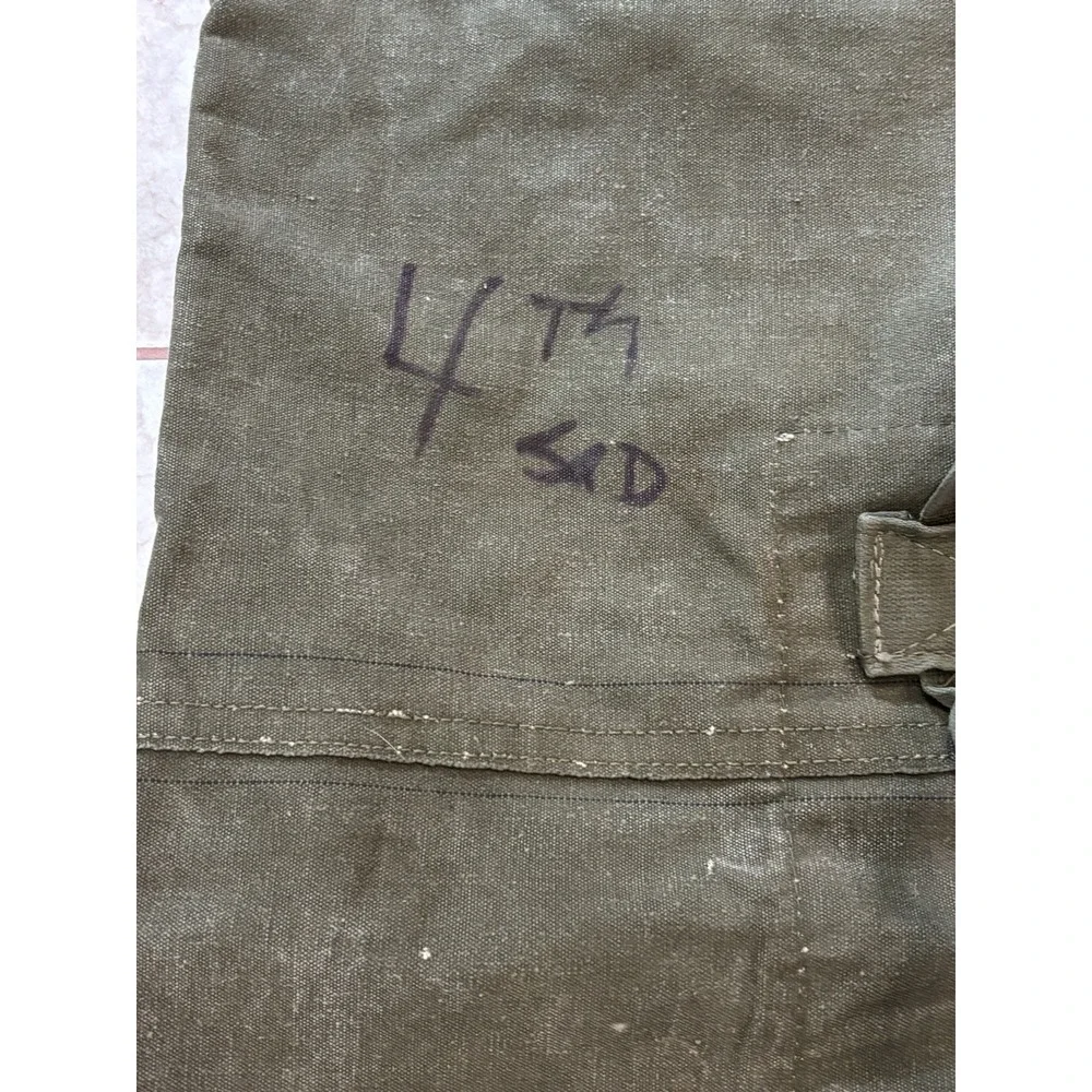 Vietnam US Military Heavy Duty Duck Cotton Canvas Duffle Bag Vintage Olive Drab